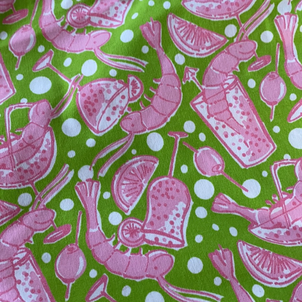 Lilly Pulitzer 10” high rise vintage y2k 90’s crop pants pineapple crawfish 8 - Picture 11 of 11